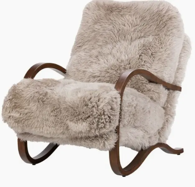 Prix de gros Style italien confortable et doux Relax loisirs canapé ensembles simples laine salon chaise pour un roi