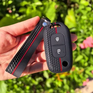 Porte-clés en silicone pour <span class=keywords><strong>Renault</strong></span> Kadjar Captur Megane Sandero Stepway Logan Clio 5 <span class=keywords><strong>2022</strong></span> Arkana 2020 2021 Kwid 2023 - Product Image 1