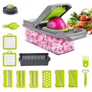 Pro <b>Vegetable</b> Slicer with Handle Manual <b>Vegetable</b> <b>Cutter</b> Colander Basket Container <b>Multifunctional</b> <b>Vegetable</b> Chopper - Product Image 5