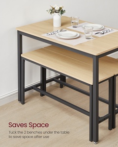 <span class=keywords><strong>VASAGLE</strong></span>-<span class=keywords><strong>Table</strong></span> et banc de salle à <span class=keywords><strong>manger</strong></span> moderne et peu encombrants, meubles en bois, ensemble de <span class=keywords><strong>table</strong></span> nordique - Product Image 4