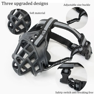 Bozales de cesta transpirables para perros pequeños, medianos y grandes, bozal de plástico para perros, cubierta de boca de perro antimordeduras, ladridos y masticación - Product Image 3