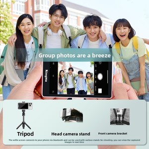 Moniteur de vlog/<span class=keywords><strong>selfie</strong></span> Kingma PH02 Max Ultra pour téléphone, écran tactile <span class=keywords><strong>4</strong></span> pouces, transmission vidéo caméra arrière pour TikTok, compatible iPhone - Product Image 3