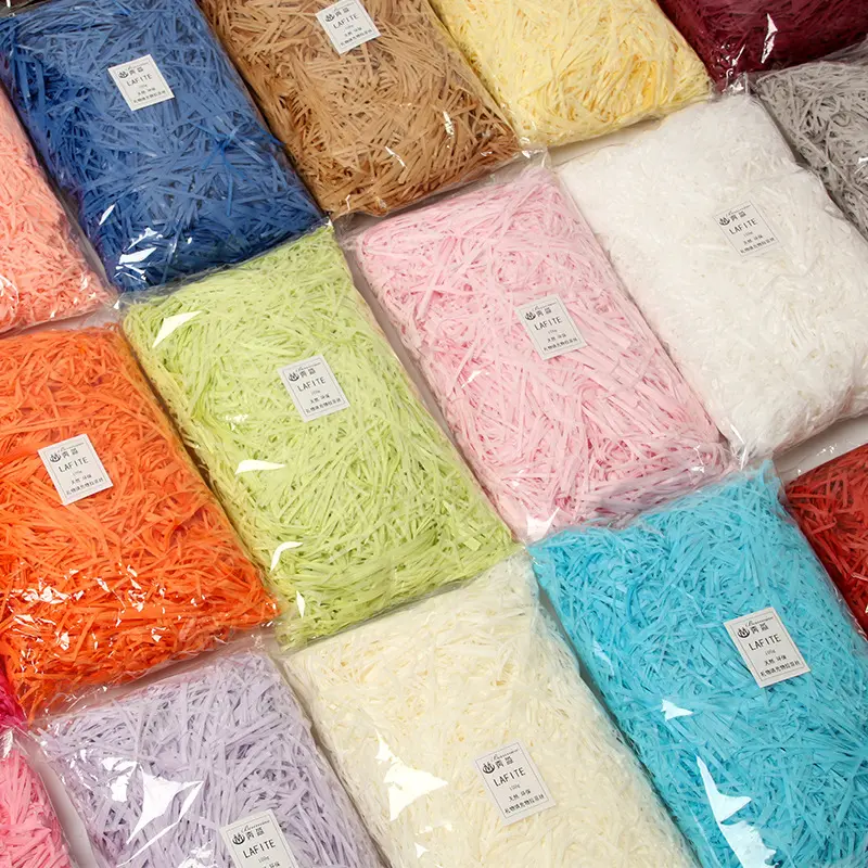100g/बैग चीन थोक कैंडी बक्से भरने कटा हुआ कागज पैकिंग के लिए रेशम रैपिंग पेपर