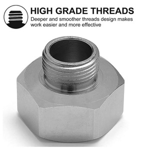 Water Hose Adapter G1/2 Female to G3/8 Male Reducer Adapter, Bathroom Faucet Pipe <b>Fitting</b> Faucet Hose Adapter - Product Image 4