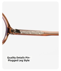 Montura de Gafas Vintage Unisex Ovaladas con Protección Anti Luz <span class=keywords><strong>Azul</strong></span> y Bisagras Metálicas, Estilo <span class=keywords><strong>Retro</strong></span> Personalizado - Product Image 5