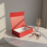 Boîte cadeau en papier rigide laminé magnétique à rabat unique pliable, boîte en papier colorée pour fleurs fraîches, vente en gros