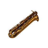 Eastern Music Pro Use Amber Dark Gold Lacquered Baritone Saxophone EB Tone-EMB400Z with Low a and PC Flight Case