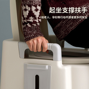Toilettes portables pour personnes âgées et femmes enceintes, en plastique avec siège souple, design moderne, durables - Product Image 3