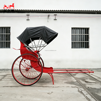 Véhicule de transport économique 2 places, Rickshaw/Red Rickshaw, Rickshaw de tourisme, Voiture à chevaux, Jinrikisha, Tiré à la main