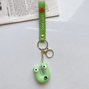 热卖卡通字母传说钥匙扣儿童启蒙教育3d娃娃吊坠钥匙扣 - Product Image 6