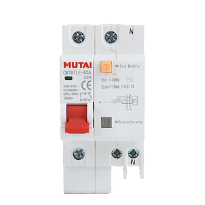 MUTAI CMTB1LE-63 1P+N <strong>4</strong> Pole Rcbo 20A RCBO Residual <strong>Current</strong> Operated <strong>Circuit</strong> <strong>Breaker</strong> - Product Image 1