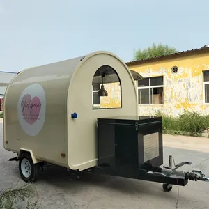 Özelleştirilmiş boyutu kahve van mobil gıda römorkü açık otomat aperatif abd stander gıda kamyon satılık