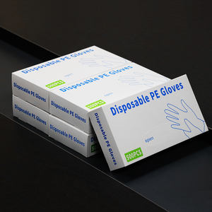 Boîte à <span class=keywords><strong>gants</strong></span> jetable dessine 500 pièces de <span class=keywords><strong>gants</strong></span> en polyéthylène en plastique pour le nettoyage de la cuisine - Product Image 4