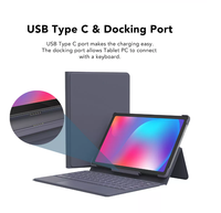 Tableta portátil 2 en 1 de 10,36 pulgadas, Tablet PC con Android, 8 núcleos, 1200x2000, Gps, Wifi, Tarjeta Sim 4G, llamadas, teléfono, con teclado