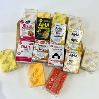 Boxed English Kurkuma Handgemaakte Zeep voor Diepgaande Reiniging - AHA Zeep 80g