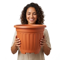 Pot de fleurs en plastique PP léger de style européen moderne minimaliste antique romain de haute qualité pour jardinage intérieur avec drainage