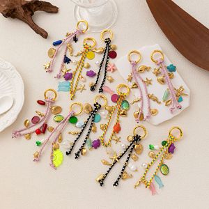 Nuova Moda Ciondolo Colorato a Forma di <span class=keywords><strong>Conchiglia</strong></span> con Cordino, Ciondolo a Forma di Lisca di Pesce, Collana Fai da Te per Donna, Regali, Gioielli, Ingrosso - Product Image 2