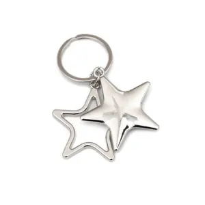 Promotion star shape custom metal keyring with 13 years of experience key chain