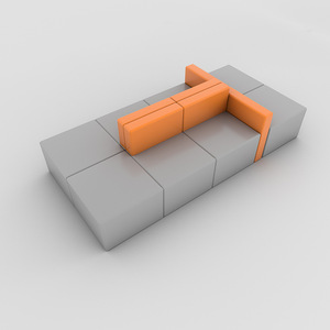 Conjunto de Sofás Seccionales de Cuero Personalizados para Oficina Comercial, Modulares, Convertibles, Ecológicos, con Esponja de Alta Densidad y Base de Acero Inoxidable - Product Image 4