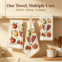 Premium Super Absorbent Quick Dry Waffle Weave Reusable Microfiber Kitchen Tea Towel for Household Dish Cleaning