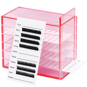 5 Layer Acrylic Eyelash Palette Box with Tray <b>Bracket</b> Storage Container for Lash Grafting Tools - Product Image 2