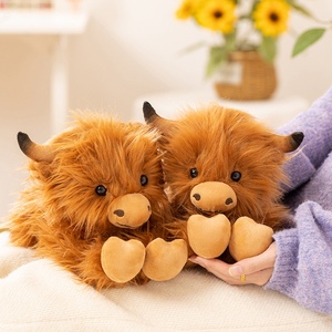 Peluche de Vaca Highland Personalizado - Muñeco de Vaca Highland Personalizable OEM/ODM, Peluche de Animal de Granja Suave para Regalos - Product Image 4