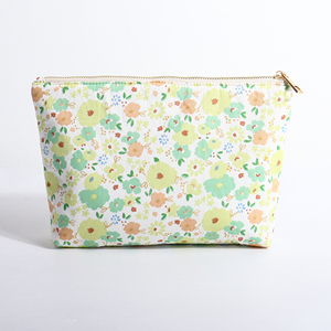 Women's Eco-Friendly Portable Reusable Floral Custom Printed Cotton <b>Cosmetic</b> <b>Organizer</b> Bags Zipper Closure for Travel for - Product Image 1