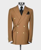 Veste de tailleur 2 pièces de coupe classique pour hommes, ensemble robe de bureau, blazer et pantalon plissé personnalisé