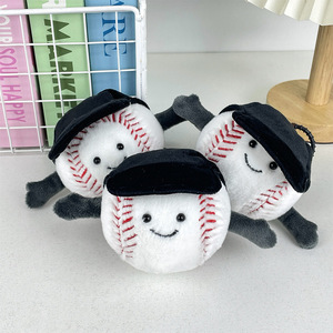 Juguete de peluche deportivo transfronterizo, adorable y divertido, con diseño de pelota de béisbol y baloncesto, muñeco colgante, regalo al por mayor - Product Image 1