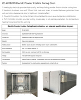 Four de cuisson industriel électrique pour peinture en poudre, à circulation d'air uniforme, pour séchage par lots