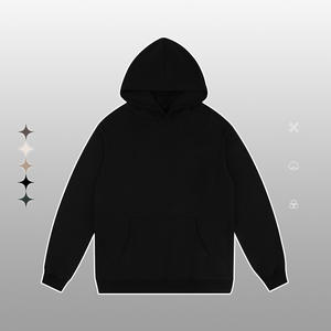 SHW-3045 Men's 100% Cotton Hooded Suit Autumn Heavy 420g Terry Multicolor Solid Color Loose Anti-Pilling Pants - Product Image 4