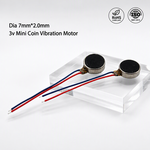 JL-A0720 7x2mm Coin Vibration Motor 3V 0.5W 12000 RPM Flat Brushed DC Micro Vibrating Motor Wire Leads for PCB Mobile Phone - Product Image 1