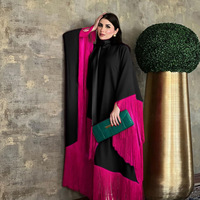 Nouveau vente en gros personnalisé Eid Dubai Abaya élégante couleur unie à manches longues jupe fendue Abaya Dubai Turquie musulman mode robe Hijab