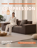 Modernes Cord-Tofu-Block-Sofa, komprimiert, gerade Reihe, vakuumversiegelt, reiner Schwammstoff, modulares Sektionssofa-Set für das Wohnzimmer