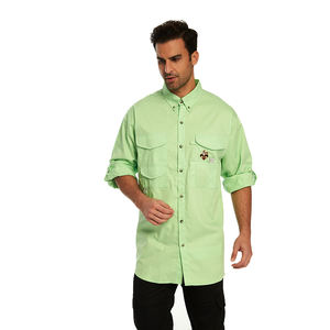 قمصان حماية من الشمس للرجال من UPF 50 + أشعة فوق البنفسجية سريعة الجفاف ومسام للتهوية بأكمام طويلة للسفر ورحلات السفاري والتخييم والصيد والتنزه بأزرار للأسفل - Product Image 3