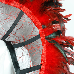 Cánh vũ đạo bằng lông vũ, khung thép, viền chống cháy dùng cho biểu diễn Burlesque/Cabaret - Product Image 4