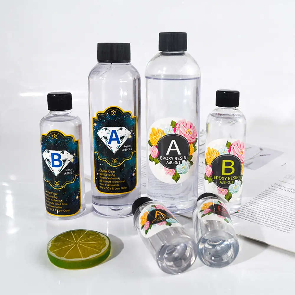 PJ006 Nieuwe Verbeterde Hoogglans Verharder Epoxyhars Ab Kit Snelle Uitharding Crystal Clear Art Hars Lijm Voor Handgemaakte Ambachten