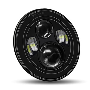 Phares de moto à LED 6 LED, faisceau haut/bas, projecteur LED rond de 7 pouces, conversion de faisceau, phare de moto LED - Product Image 3