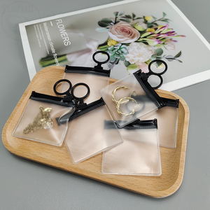 Custom PVC Translucent Frosted Zipper Jewelry <b>Bags</b> with Logo, Dustproof, High Quality - Product Image 3