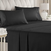Ensembles de draps de lit de qualité hôtelière en coton à couleurs personnalisées ensembles de draps plats ensembles de draps housse avec taies d'oreiller