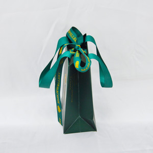 Bolsa de Papel para Joyería Verde con Logotipo Personalizado, Bolsa de Compras Hecha a Mano, Bolsa de Papel para Regalo de Joyería Hecha a Mano - Product Image 3