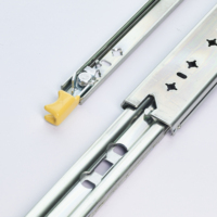 Glissières de tiroir télescopiques robustes 53 mm 100 kg 220 lb avec système de verrouillage intégré, extension complète à 3 volets, roulement à billes pour garage et armoire de voiture