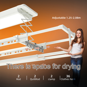 Porte-linge intelligent à LED pour <span class=keywords><strong>plafond</strong></span>, résistant à la rouille, idéal pour les maisons en bord de mer - Product Image 5