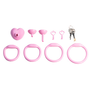 Dispositif <span class=keywords><strong>de</strong></span> <span class=keywords><strong>chasteté</strong></span> masculin en résine rose négative, <span class=keywords><strong>cage</strong></span> à pénis inversée avec plateau à urine, jouets sexuels BDSM <span class=keywords><strong>pour</strong></span> hommes gays - Product Image 6