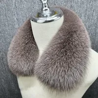 Écharpe carrée surdimensionnée en fourrure de renard véritable pour femme - Fourrure naturelle pour usage extérieur