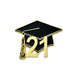 Manufacturer souvenir metal art and crafts custom logo enamel painted 2022 graduation lapel pin badge