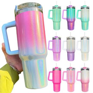 Tazas de 40 oz con Brillo Degradado Ombre para Sublimación con Asa - Product Image 1