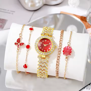 Precio de fábrica Mujeres Negocios Reloj de cuarzo dorado Moda Acero inoxidable Venta al por mayor Mujeres Negocios Diamante Cuarzo Wat - Product Image 3