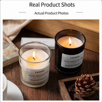 Vela Aromática de Cera de Soja 80g en Frasco de Vidrio Negro, 50-55 Horas de Duración, Fragancia para el Hogar, Aromaterapia, Regalo Ideal para Bodas