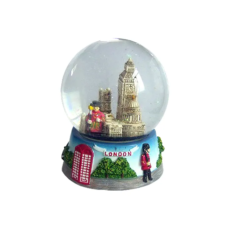 Изготовленный на заказ Смола здание Великобритания Лондон сувенирный подарок снежный шар